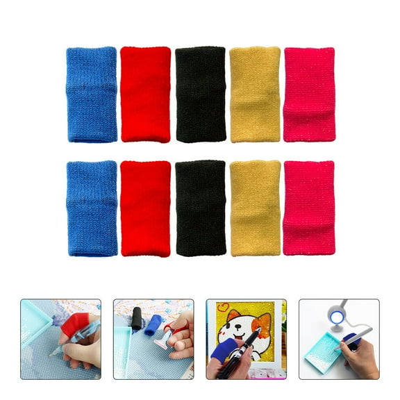 WEUVEB Thumb Sleeve Breathable Finger Covers Nylon 10Pcs
