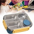 thumbnail image 2 of Stainless Steel Lunch Box,Stainless Steel Portable Leakproof Lunch Food Containers with 2/3 Compartment for Adults, BPA Free,Easy to Clean, Leak-Proof Design,for Family,Work,Picnics,Travel(Blue2), 2 of 9