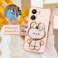thumbnail image 3 of Redmi13c Mirror Plating Fold Holder Case On For Xiaomi Redmi 13c 4g 12c 12 10 9 10a 10c 9a 9c 9t A1 A2 Plus Silicone Stand Cover, 3 of 4
