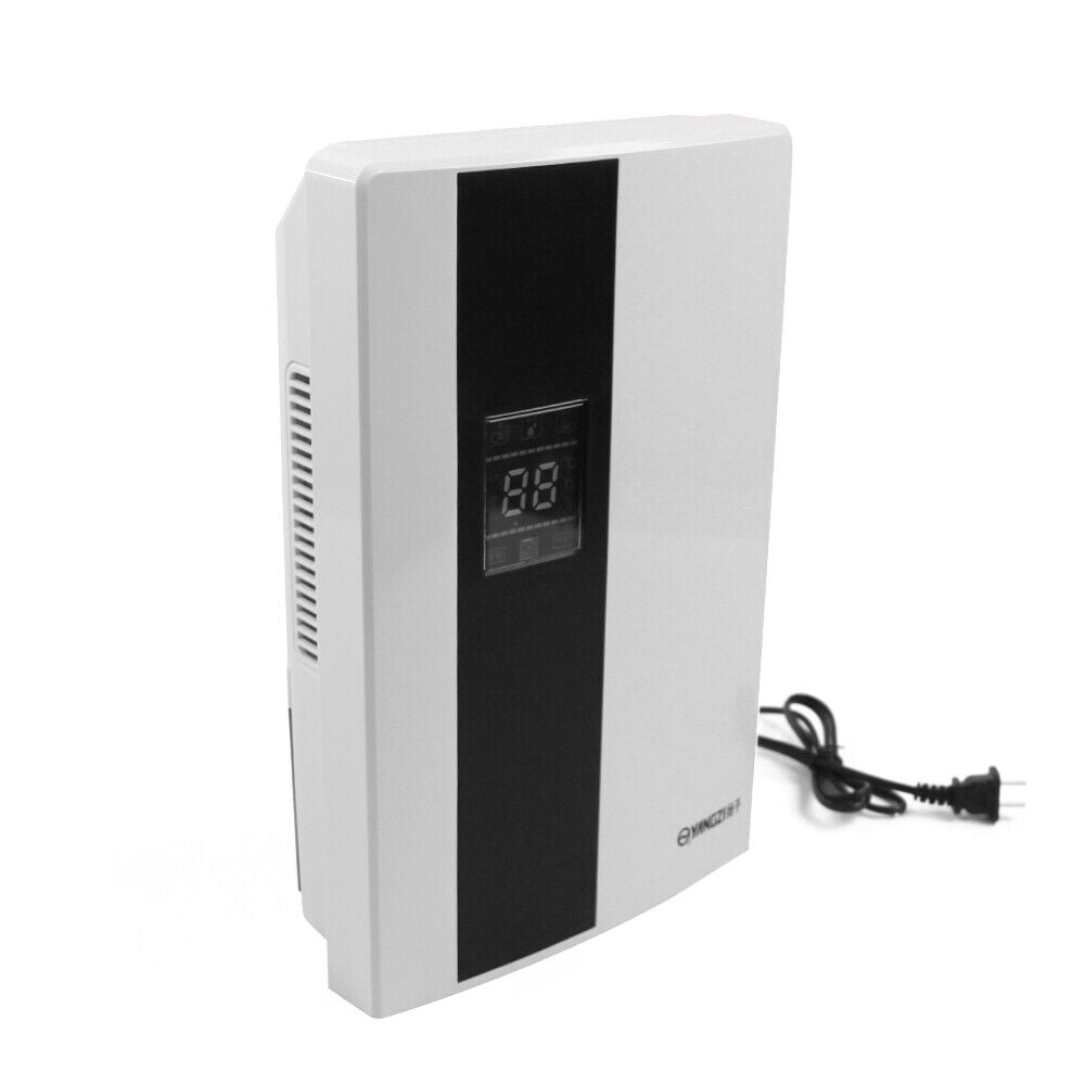 Miumaeov Dehumidifier in Black and White - Remote Operation, Sleep Mode, Lcd Display