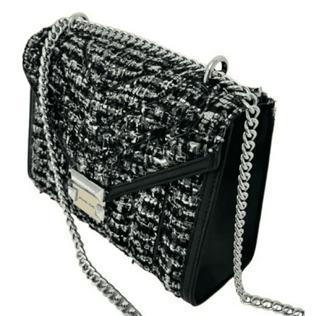 Michael Kors Whitney Large Tweed Shoulder Bag Black