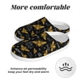 thumbnail image 6 of Goofa Hohey Bee Golden Embroidery Print Womens Mens Cotton Lightweight House Slippers , Washable Home Slippers,Indoor Comfy Bedroom Cozy Slippers-35/36, 6 of 7