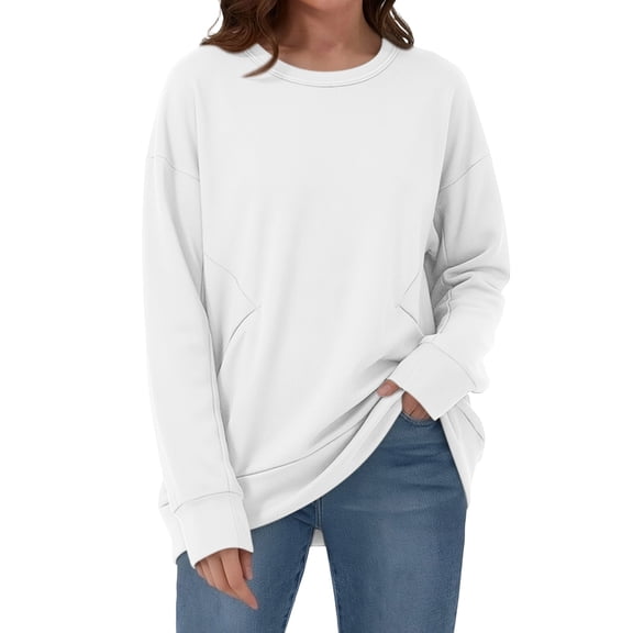 BUIGTTKLOP Crewneck Sweatshirts for Women Fall Fashion Pullovers Fleece Long Sleeve Sweatshirts Tops