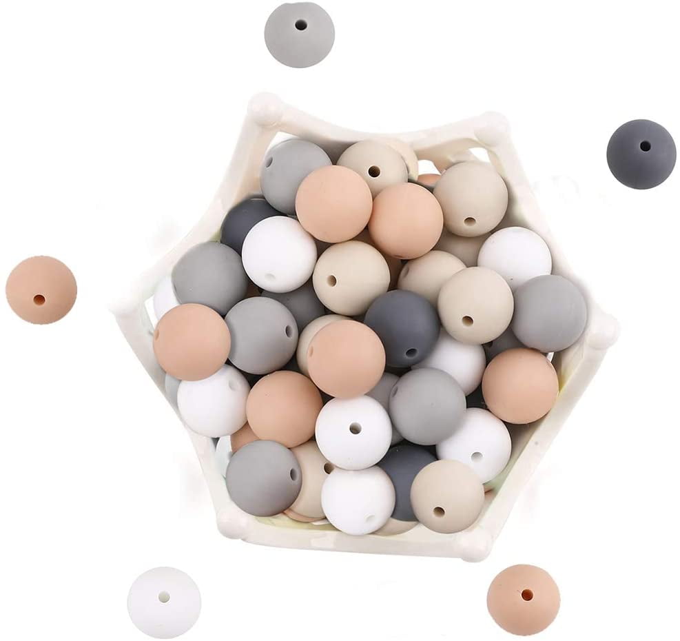 Silicone Beads Free BPA 15MM 50PC DIY Nursing Accessories Newborn Gift