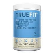 TrueFit High Fiber Protein Powder, Grass-Fed Whey Meal Replacement Shake with Prebiotics, Probiotics, & Organic Superfoods, Keto Friendly, Gluten Free