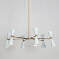 thumbnail image 2 of Italian Style Six-Arms Light Brass Sputnik Chandelier Light Fixture Raw Brass Ceiling Fixture, 2 of 7