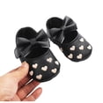 thumbnail image 6 of Owordtank Infant Baby Girl Mary Jane Flats Bow Non-Slip Soft Sole Princess Toddler First Walkers Sneaker Wedding Dress Shoes, 6 of 6