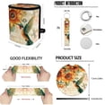 thumbnail image 6 of Yuyamidu Hummingbird Car Seat Covers Set of 13 Pcs Sunflowers Auto Steering Wheel Cover Seatbelt Pads Trash Can Rear View Mirror Cover Cup Coasters Keychain Auto Accessory Interior Decor, 6 of 7