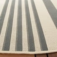 thumbnail image 3 of Safavieh Courtyard Caroline Striped Indoor/Outdoor Area Rug, Gray/Bone, 6'7" x 6'7" Round, 3 of 9
