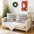 thumbnail image 6 of TOPCHANCES Soft Fluffy Throw Pillow Covers, Pack of 2 Decorative Couch Pillow Protector with Hidden Zipper, 18''x18'', White Gray, 6 of 16