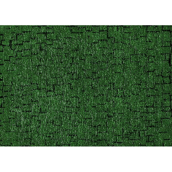 Ahgly Company Indoor Rectangle Oriental Green Industrial Area Rugs, 8' x 12'