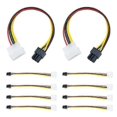thumbnail image 2 of 10Pcs 4 Pin To 6 Pin Power Cord Connector Large 4P To 6P Graphics Card Power Cable Adapter Cable, 2 of 5