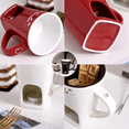 thumbnail image 4 of Sykixib Chocolate Melting Cup Set Ceramic Fondue Mug with Candle & Forks for Cheese, Chocolate & Date Nights Brown, 4 of 9
