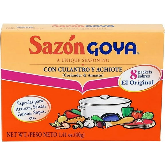 Pack of 2 Goya Foods Sazón Seasoning with Coriander & Annatto, 1.41 Ounce