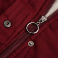thumbnail image 6 of asdoklhq Womens Plus Size Tops Clearance,Women's Winter Mid-Length Fleece Detachable Hat Warm Jacket Cotton Coat, 6 of 9