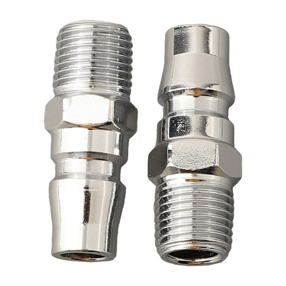 Durable Thread Adapter Nitto Male (20Pm) Air Fitting Air Hose Coupling Coupling Male Thread Silver Steel W:15 H:15 L:50 Fangkenuo