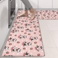 thumbnail image 2 of Kitchen Rugs Sets Of 2,Pink Cow Strawberry Hat Pattern Anti Fatigue Kitchen Mat Rugs Non Slip Washable,Decorative Kitchen Floor Mats for Kitchen,Sink,Laundry,17"X47", 2 of 5