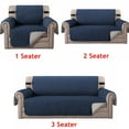 thumbnail image 3 of SHANNA Sofa Covers for Armchair, Water Repellent Reversible Quilted Sofa Slipcovers, Non Slip Sofa Covers 1 Seater, Furniture Protector with Elastic Strap for Pets Kids Dog Cat, Navy Blue, 1-Seater, 3 of 8