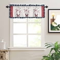 thumbnail image 2 of Xmas Gnome Valances for Windows Merry Christmas Rod Pocket Curtain Valance Window Treatment Short Curtains for Kitchen Living Room, 42"x18", 2 of 5