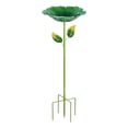 thumbnail image 2 of Bebedero para pájaros de metal vertical con estaca, bebedero y comedero desmontables, decoración vintage de jardín para aves, hierro resistente a la intemperie, 80x27 cm., 2 of 6