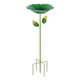 thumbnail image 2 of Bebedero para pájaros de metal vertical con estaca, bebedero y comedero desmontables, decoración vintage de jardín para aves, hierro resistente a la intemperie, 80x27 cm., 2 of 6