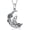 D-Moon Wolf, variant on Raven Necklace Sterling Silver Viking Celtic Crow Raven Pendant Crescent Moon Pentagram Amulet Wiccan Jewelry Gifts for Women Men