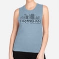 thumbnail image 2 of Skyline Birmingham Alabama Women's Muscle Tank Large Stonewash Denim, 2 of 5