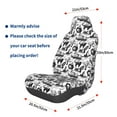 thumbnail image 2 of Lsque Black White Halloween Pattern Car Seat Covers for Front Seats , Waterproof Seat Covers for Cars, Sporty Front Seat Covers,Car Seat Cover Protector Front Seats, 2 of 5