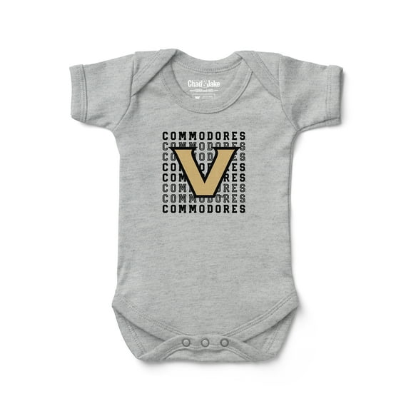 Newborn & Infant Chad & Jake Heather Gray Vanderbilt Commodores Retro Bodysuit