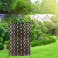 thumbnail image 4 of Sigee Mardi Gras Shiny Green Purple Printed Flag12.5 * 18in Outdoor Yard Flags For Garden Decor, 4 of 9