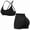 Black Polka Dot, variant on Women's 2 Piece Workout Set, Seamless Padded Halter Sports Bra and High Waisted Biker Shorts