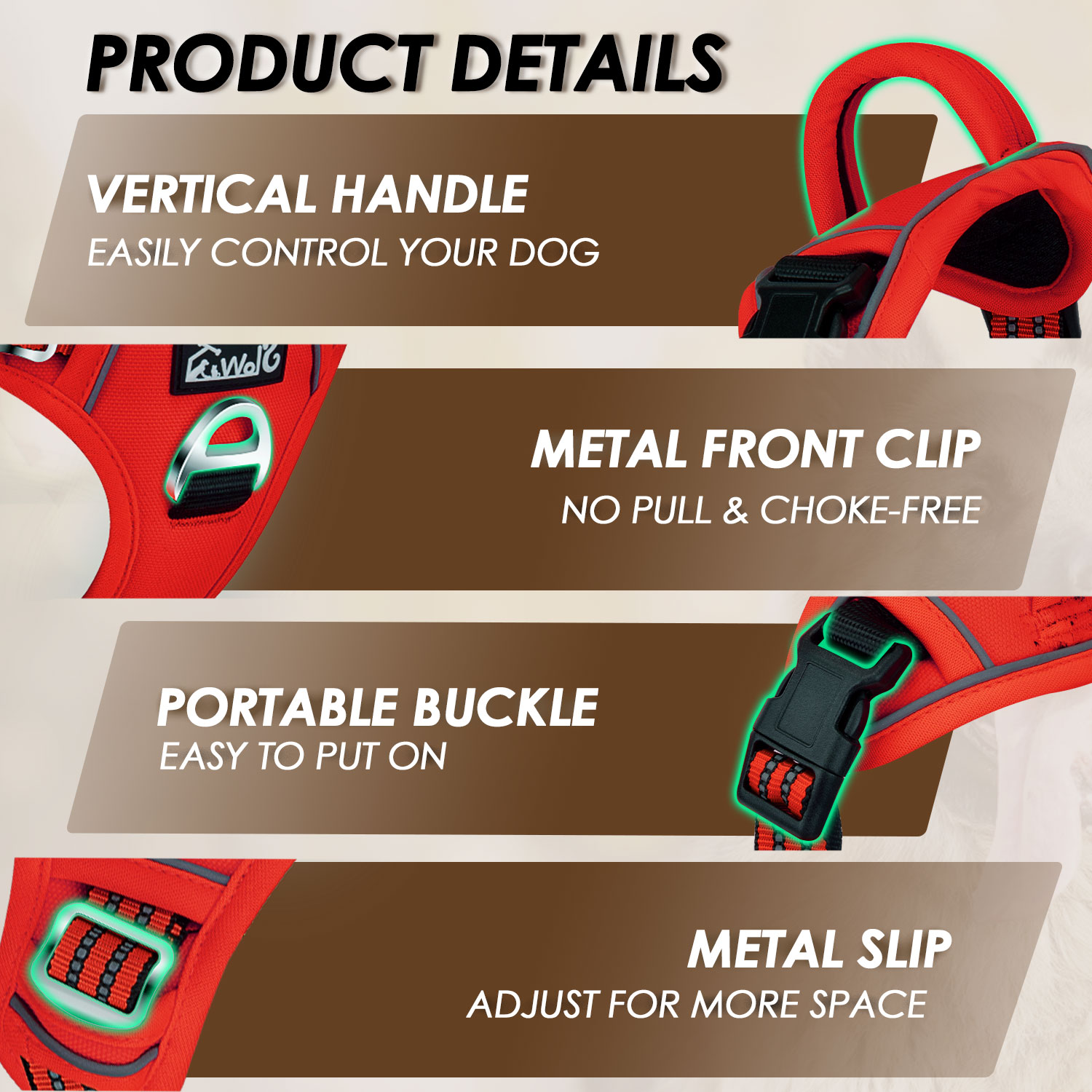 AutoWT No-Pull Dog Harness Large photo 3