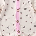 thumbnail image 4 of larppty Unisex Footless Newborn Baby Sleepers Pajamas Romper Boys Girls Long Sleeve (Pink), 4 of 4