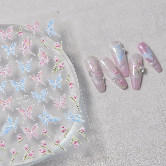 3D Nail Stickers Cute Cat Design Adhesive DIY Japanese Kawaii Nail Art Decorations Embossed Jelly 1pcs MS437