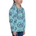 thumbnail image 3 of Goofa Best Dad Ever Pattern Hooded Sweatshirt for Youth Trendy youth sweatshirt Casual Hoodie for Boys and Girls-Small, 3 of 6