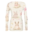 thumbnail image 3 of Long Sleeve Shirts for Women Crewneck Basic T-Shirts Casual Camouflage Slim Fit Stretch Women's Tops, 3 of 6