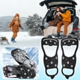 thumbnail image 4 of Specollect 4 Pcs Ice Cleats for Shoes Traction Spikes Non-Slip Snow Grips for Hiking Walking Outdoor Safety on Ice Snow M, 4 of 7
