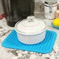 thumbnail image 6 of Wrapables Silicone Pot Holders, Multi-use Durable Flexible Non-Slip Insulated Silicone Trivet (Set of 2), Orange, 6 of 8
