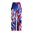 thumbnail image 4 of AOOCHASLIY Women Independence Day Pants Running Exercise Pants Women Casual Printing Pockets Elastic Mid-Waist Comfortable Wide-Legged Loose Pants, 4 of 4