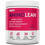 RSP Nutrition AminoLean Pre Workout, Fat Burner, Amino Energy, Lean Muscle for Men and Women, Fruit Punch, 30s