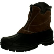 Totes Men's Glacier-Zip Brown Ankle-High Leather Boot - 7M