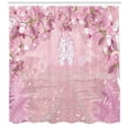 thumbnail image 3 of Ambesonne Tale Shower Curtain, Medieval Castle Surreal, 69"Wx75"L, Pale Pink, 3 of 3