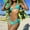 Army Green, variant on Bikini Sets Women Push Up Triangle Two Piece Swimwear Vacation Solid Green Swimsuits for Women L