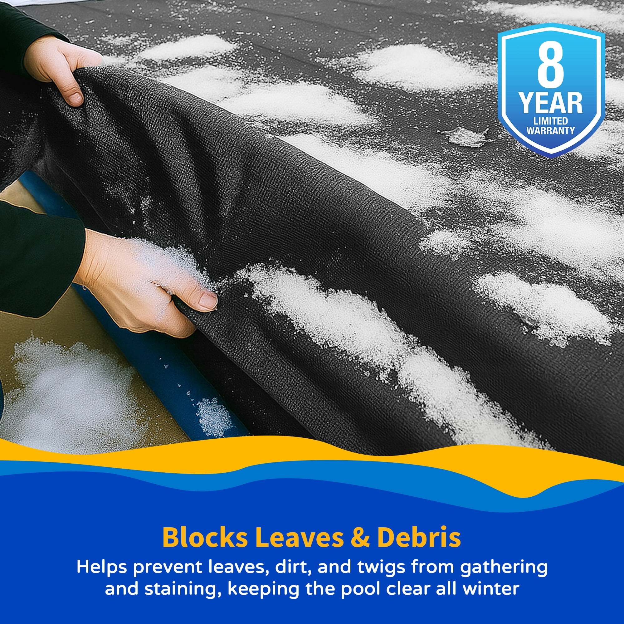 Blue Wave 16' x 36' 8-Year Rectangular In Ground Pool Winter Cover