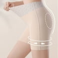 thumbnail image 4 of KHONTS Women's High Waisted Seamless Boxer Underwears Ice Silk Tummy Control Butt Lift Underpants Beige L, 4 of 8