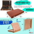 thumbnail image 3 of U.S. Art Supply 103-Piece Deluxe Art Creativity Set in Wooden Case with Wood Desk Easel - Artist Painting Pad, 2 Sketch Pads, 24 Watercolor Paint Colors, 17 Brushes, 24 Colored Pencils, Drawing Kit, 3 of 7