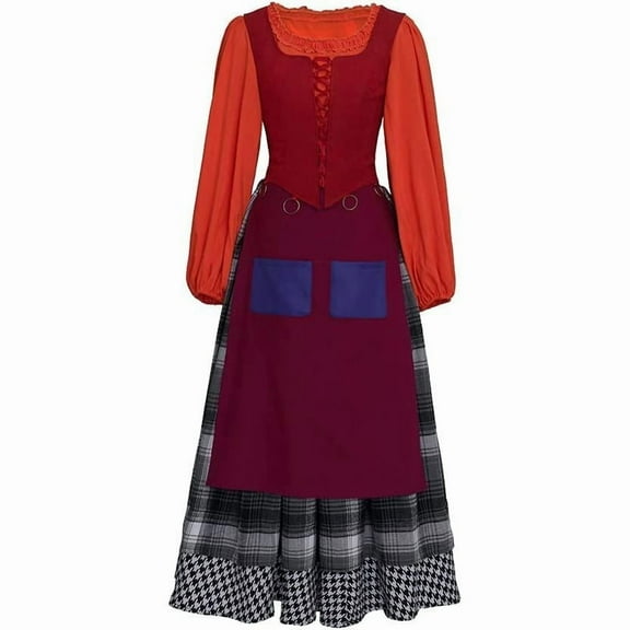 Women's Mary Sanderson Witch Dress Gothic Victorian Inspired Long Gown