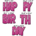 thumbnail image 5 of VictoryStore 24 Inch Happy Birthday Yard Letters, Luckiest Guy Font, Pink Disco Print, 5 of 5