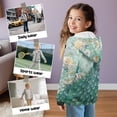 thumbnail image 3 of Pzuqiu Peacock Hoodies for Girls Lightness Stretchy Zip Up Sweatshirts for Kids 8-10 Warm Soft Kids Hoodies with Pocket Sweatshirts Long Sleeve Versatile for Fall Winter, 3 of 7