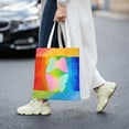 thumbnail image 2 of DouZhe Reusable Grocery Bags, Rainbow Heaven LGBT Butterfly Lightweight Polyester Canvas Cloth Tote Bag for Travle Gym Shopping School, 15" x 16", 2 of 7